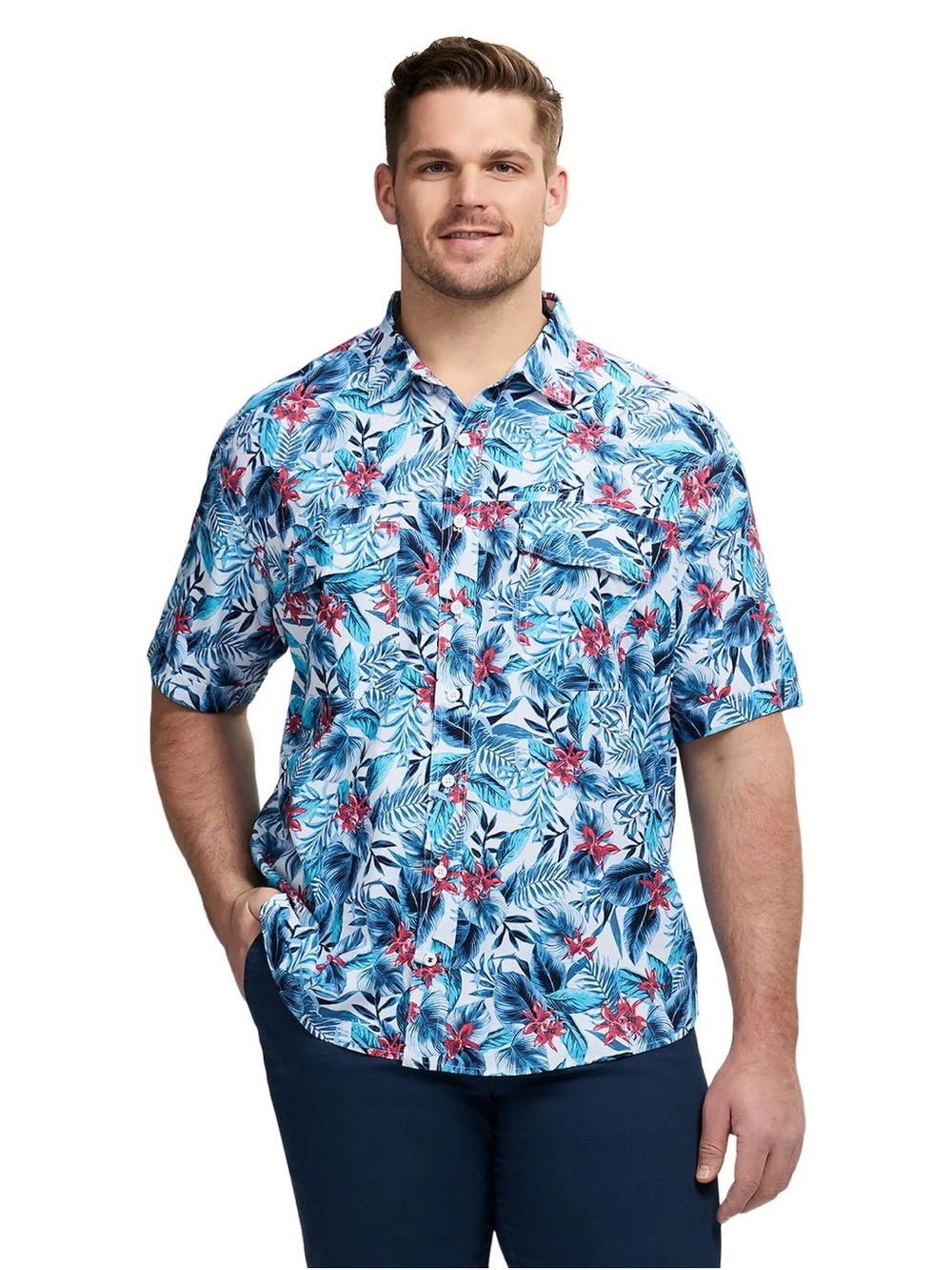 Men’s IZOD Sunshield Performance Short Sleeve Button Down